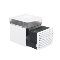 Ventilateur de climatisation USB KKmoon 3 vitesses 41 ℉ ventilateur de refroidissement à air de table avec stérilisateur UV LED lumière colorée pour garage de bureau de chambre à coucher