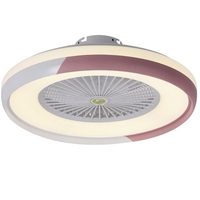 Ventilateur de plafond avec allumage de la lumière LED Variation progressive de la vitesse du vent Télécommande sans pile Plafonnier LED moderne pour chambre à coucher Salon Salle à manger