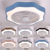 Ventilateur de plafond avec allumage de la lumière LED Variation progressive de la vitesse du vent Télécommande sans pile Plafonnier LED moderne pour chambre à coucher Salon Salle à manger