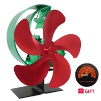 Ventilateur de poêle à 5 lames alimenté par la chaleur,  ventilateur de cheminée,  fonctionnement silencieux,  circulation d