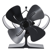 Ventilateur de poêle à bois alimenté par la chaleur à 4 lames Mini ventilateur de cheminée ventilateur de four pour brûleur à bois / à bûches / ventilateur écologique de cheminée