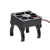 Ventilateur de refroidissement de radiateur de moteur RC avec 2 pinces et câble adaptateur pour moteur brossé série 540550