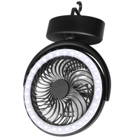Ventilateur de tente de camping en plein air avec lumière LED Lampe de secours rechargeable USB avec crochet de suspension