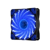 Ventilateur de ventilateur de boîtier de PC 12CM silencieux LED Ventilateur Vent fort 15 LED Lumière bleue