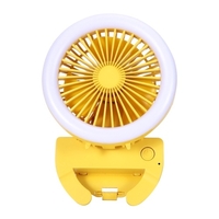 Ventilateur portable avec mini ventilateur pliable LED Ventilateur de bureau personnel à faible bruit à 3 vitesses