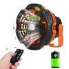 Ventilateur rechargeable USB 2 en 1 avec ventilateur portatif à lumière LED pour la pêche,  la banque d