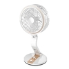 Ventilateur rechargeable USB avec veilleuse Vitesse et luminosité réglables Ventilateur mural et de bureau multifonctionnel pour les voyages en plein air au bureau à domicile