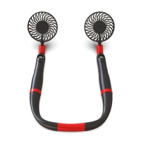 Ventilateur suspendu D9 Ventilateur de cou portable Ventilateur de poche amovible Ventilateur de rotation à 360 ° à double usage Ventilateur rechargeable USB 4000mAh pour les sports de plein air