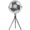 Ventilateur trépied extérieur USB Rechargeable Camping Desk Fan Ventilateur de plafond portable Power Bank avec veilleuse 3 vitesses/modes d