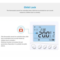 Ventilo-convecteur intelligent pour thermostat de système à 2 tuyaux Thermostat intelligent WIFI avec application et commande vocale Thermostat programmable à écran LCD 3, 2 pouces