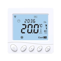 Ventilo-convecteur intelligent pour thermostat de système à 4 tuyaux Thermostat intelligent WIFI/485 Modbus avec application et commande vocale Thermostat programmable à écran LCD 3, 2 pouces
