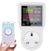 Version BT Prise de courant intelligente Moniteur de puissance électrique Compteur de courant alternatif multi-énergie Écran couleur LCD de 2, 4 pouces Ordinateurs Téléphone mobile APP Dispositif de contrôle à distance