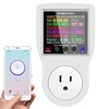 Version BT Prise de courant intelligente Moniteur de puissance électrique Compteur de courant alternatif multi-énergie Écran couleur LCD de 2, 4 pouces Ordinateurs Téléphone mobile APP Dispositif de contrôle à distance