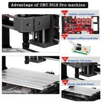 Version de mise à niveau CNC 30*18 PRO GRBL Control DIY Mini CNC Machine