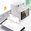 Version Wifi Moniteur de puissance électrique intelligent 2P Montage sur rail DIN Compteur de courant alternatif multi-énergie Écran couleur LCD 2, 4 pouces Téléphone portable APP Dispositif de contrôle à distance