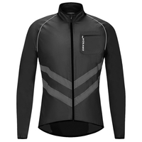 Veste de cyclisme pour hommes coupe-vent réfléchissant à manches longues maillot de vélo veste de vélo pour équitation course jogging