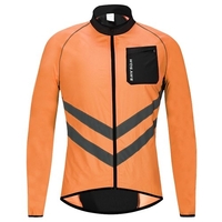 Veste de cyclisme pour hommes coupe-vent réfléchissant à manches longues maillot de vélo veste de vélo pour équitation course jogging