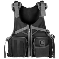 Veste de sauvetage de pêche réglable gilet de sauvetage de sécurité veste multifonctionnelle extérieure