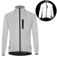 Veste réfléchissante haute visibilité manteau imperméable coupe-vent en plein air nuit sports course cyclisme veste