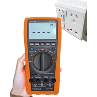 Vici Multifonctionnel LCD Multimètre Numérique Auto Gamme DMM avec Détecteur de Température DC AC Tension Courant Compteur Capacité Résistance Diode Testeur