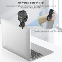 VIJIM LED Lampe de vidéoconférence avec clip 6W Bi-couleur 2500K-6500K Luminosité à 4 niveaux Dimmable Mode SOS avec batterie 2000mAh intégrée pour ordinateur portable Tablette Téléphone Chat vidéo Enseignement en ligne Travail à distance