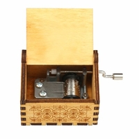 Vintage En Bois Thème Chanson Boîte à Musique À Commande Manuelle Sculpté Gravure Musique Cas Créatif Festival De Vacances Cadeaux D