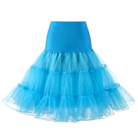 Vintage jupon Petticoat femmes Crinoline Tutu Underskirt taille élastique A-Line Party jupe midi
