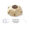 Vintage Lampshade LED Lamp Protective Cover Decorative Light PU Leather Camping Lampshade Compatible with Goalzero and Ledlenser ML4