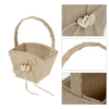 Vintage Rustic Wedding Burlap Flower Girl Basket avec décoration de décoration en bois de mariage Fournitures de mariage