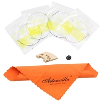Violon 4 en 1 jeu de cordes en caoutchouc/Mute/érable 4/4 pont/nettoyage tissu accessoires pièces remplacer outil