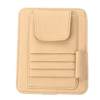 Visière de rangement pare-soleil manchon portefeuille PU étui de rangement en cuir lunettes cartes organisateur Clips titulaire