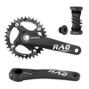 Vélo de montagne droite gauche manivelle bras simple manivelle anneau pédalier ensemble 170MM 104BCD alliage d