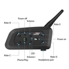 VNETPHONE V6-1200 casque de moto BT interphone casque en temps réel BT interphone CSR puce IP65 étanche niveau noir
