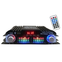 Voiture BT5.0 amplificateur de puissance Audio 4 canaux Home cinéma récepteur stéréo 12 V avec Radio FM USB/SDCard/AUX-in écran LCD