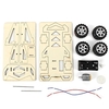 Voiture de course en bois DIY Kit Enfants Jouet DIY Kit Voiture de course électrique en bois pour enfants Science et technologie Inventions Assemblé Expérience DIY Modèle Kits de Construction