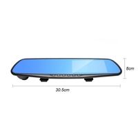 Voiture DVR Dash caméra 170° grand Angle lentille enregistreur vidéo rétroviseur Dash Cam avant Cam enregistreur de conduite