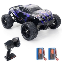 Voiture RC 2, 4 GHz 1/16 4WD haute vitesse 50 km/h voiture de course tout-terrain (moteur brossé 2 batteries)