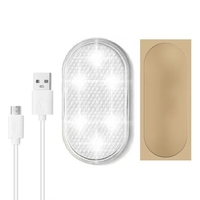 Voiture sans fil lumière LED intérieur lampe ambiante toucher contrôle veilleuses Auto toit plafond lampes de lecture pour porte pied coffre boîte de rangement étagère