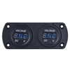 Voltmètre de voiture LED double affichage numérique jauge de tension 6-35V pour 12/24V voiture camion SUV Marine bateau