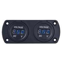 Voltmètre de voiture LED double affichage numérique jauge de tension 6-35V pour 12/24V voiture camion SUV Marine bateau