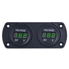 Voltmètre de voiture LED double affichage numérique jauge de tension 6-35V pour 12/24V voiture camion SUV Marine bateau