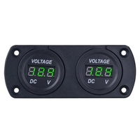Voltmètre de voiture LED double affichage numérique jauge de tension 6-35V pour 12/24V voiture camion SUV Marine bateau