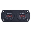 Voltmètre de voiture LED double affichage numérique jauge de tension 6-35V pour 12/24V voiture camion SUV Marine bateau
