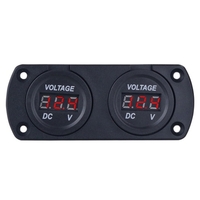 Voltmètre de voiture LED double affichage numérique jauge de tension 6-35V pour 12/24V voiture camion SUV Marine bateau