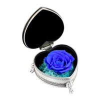 Vraie fleur de rose conservée en cadeau boîte en forme de coeur Rose éternelle cadeau pour les femmes fête des mères saint valentin mariage romantique