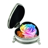 Vraie fleur de rose conservée en cadeau boîte en forme de coeur Rose éternelle cadeau pour les femmes fête des mères saint valentin mariage romantique