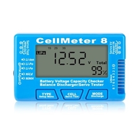Vérificateur de batterie numérique 8 en 1 Testeur de batterie Li-ion Lipo LiFe Testeur de tension NiMH
