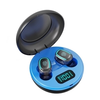 Véritables écouteurs sans fil Bluetooth 5.0 Mini TWS Écouteurs Casque de sport anti-transpiration Écouteurs intra-auriculaires avec micro Étui de charge Batterie Affichage numérique