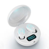 Véritables écouteurs sans fil Bluetooth 5.0 Mini TWS Écouteurs Casque de sport anti-transpiration Écouteurs intra-auriculaires avec micro Étui de charge Batterie Affichage numérique