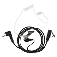 Walkie Talkie Heaphones 2 Broches Tube Acoustique Caché Écouteur Casque avec Big Mic PTT pour Motorola Deux Voies Radio Talkie Walkie M Plug